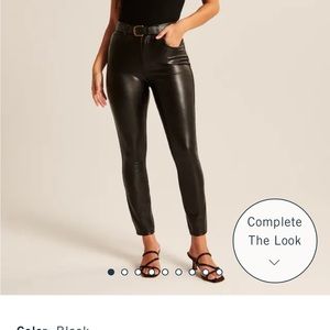 ABERCROMBIE Skinny High Rise faux Leather Pant
